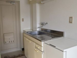 清潔な居室のキッチン