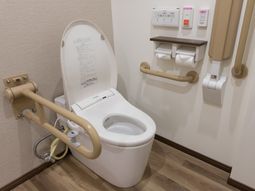 手すり付き清潔なトイレ