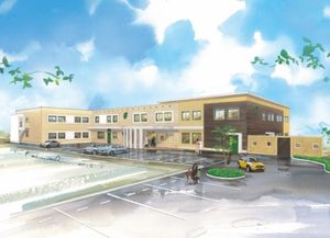 ゆとりある施設の外観