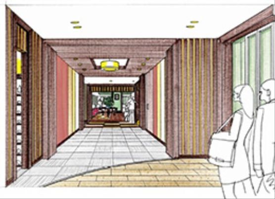 快適な廊下でのお仕事