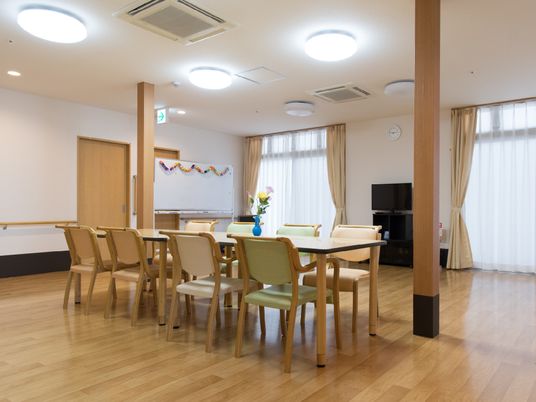 明るい共有スペース