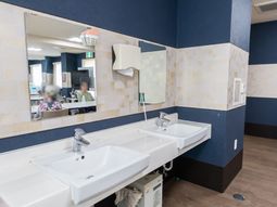 清潔な洗面台とミラー