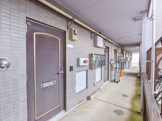 廊下の安全確保された様子