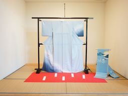 和室に展示された浴衣