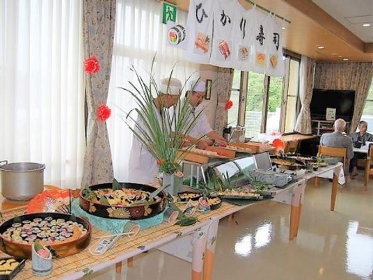 和風バイキングの様子