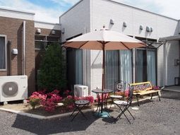 快適な外の休憩スペース