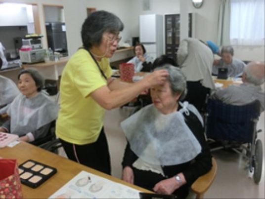 理美容サービスの様子