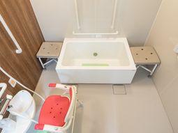 バリアフリーの洗面エリア