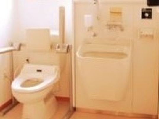 手すり付き清潔なトイレ