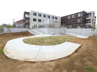 新設された中庭の様子