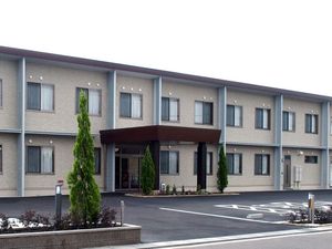 ゆったりしたエントランスの建物