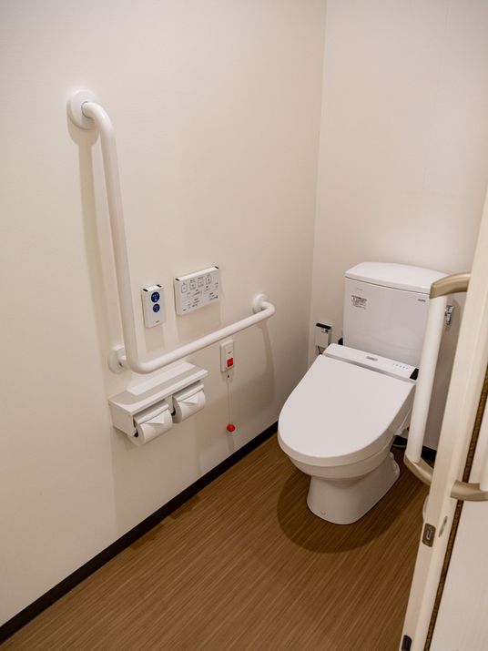 手すり付きのトイレ