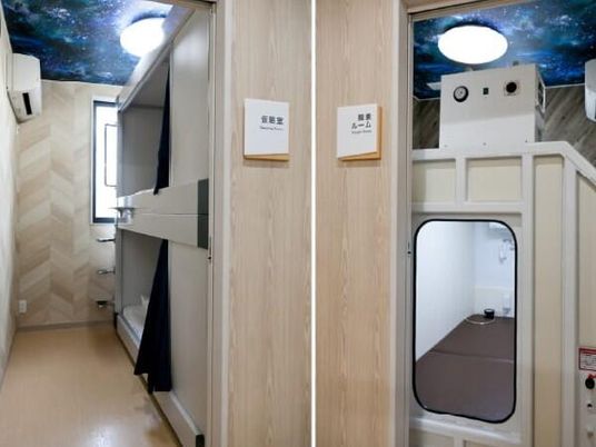 簡易ベッドが整う居室