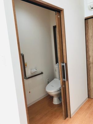 清潔なトイレの入口