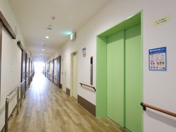 清潔な廊下とエレベーター