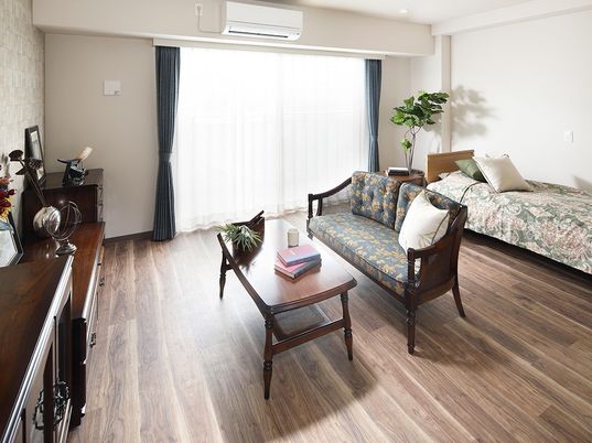 清潔感ある居室の一角