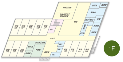 施設の間取り図廊下