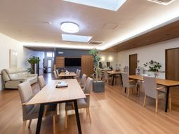 明るい共有スペース