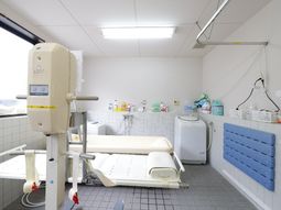 バリアフリーの浴室設備