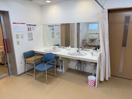 広々とした洗面台