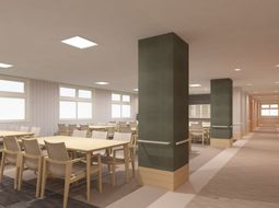 明るい食堂の様子