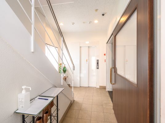 明るく清潔なエントランス