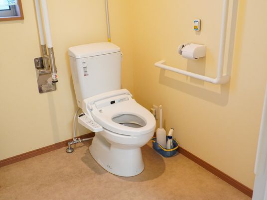 手すり付きのトイレ空間