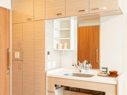 洗練された洗面台