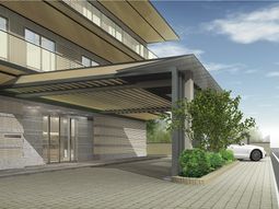 施設のモダンなエントランス