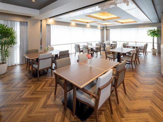 清潔感ある食堂の一角