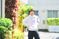 自然光の入る庭