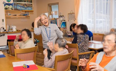 楽しげな活動の居室