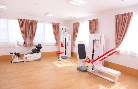 運動器具が揃う室内