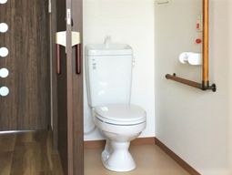 清潔なトイレの一角