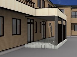 モダンな施設のエントランス