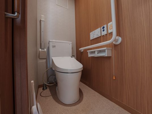 手すり付きの設備、トイレ