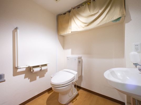 清潔なトイレの一角