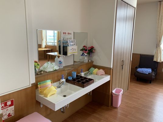 広々とした洗面台