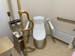 手すり付き清潔なトイレ