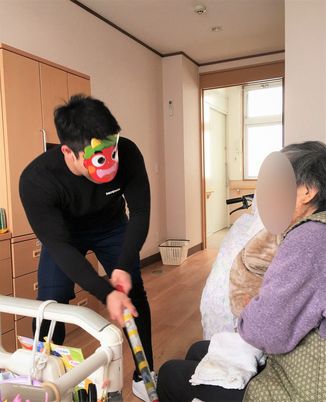笑顔の和やかな居室