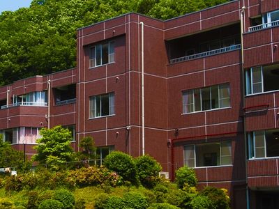 緑豊かな建物外観