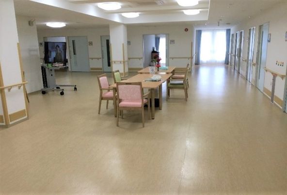 明るい共有スペース