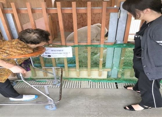 動物と触れ合う場所