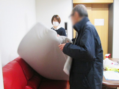 ソファのある区画  