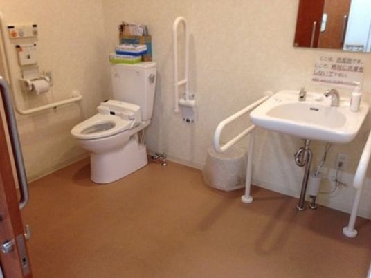 バリアフリーの洗面所トイレ