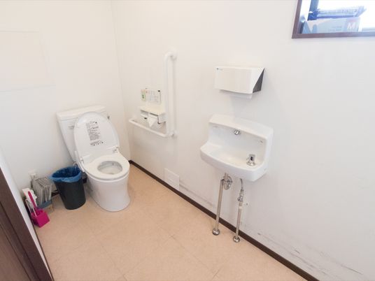 バリアフリー設計のトイレ