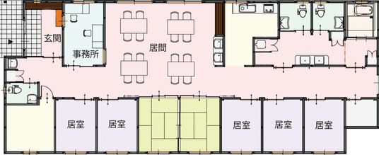 居間の間取り図