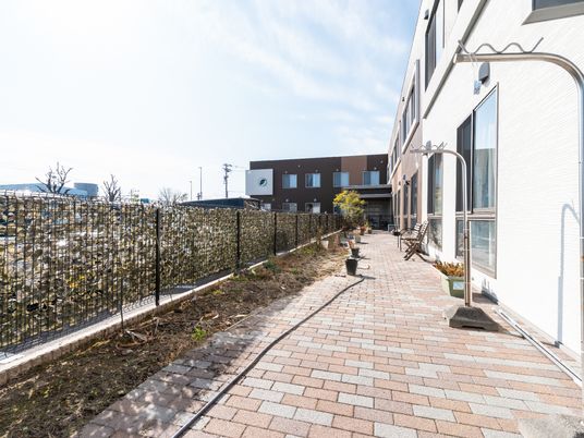 整備された施設の外