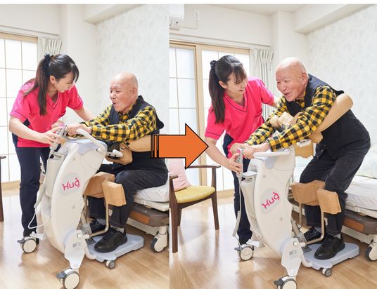 親切に指導する様子