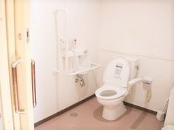 手すり付き清潔なトイレ